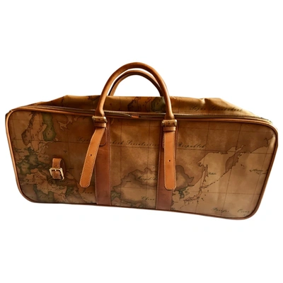 Pre-owned Alviero Martini Cloth Travel Bag In Beige