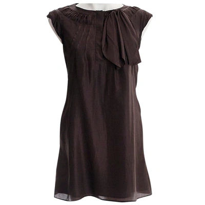 Pre-owned See By Chloé Silk Mini Dress In Brown