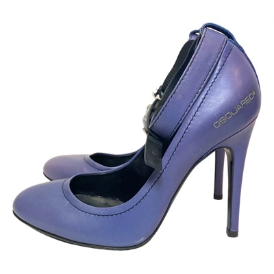 Pre-owned Dsquared2 Leather Heels In Purple