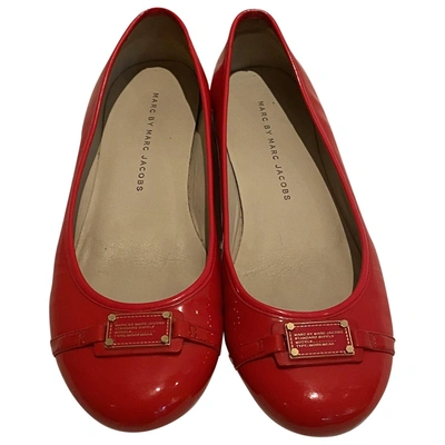 Pre-owned Marc By Marc Jacobs Patent Leather Ballet Flats In Red