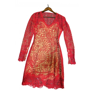Pre-owned Tom Ford Silk Mini Dress In Red