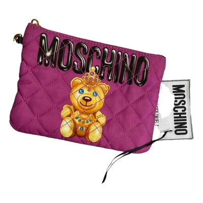 Pre-owned Moschino Clutch Bag In Pink