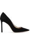 JIMMY CHOO ROMY 100 SUEDE PUMPS