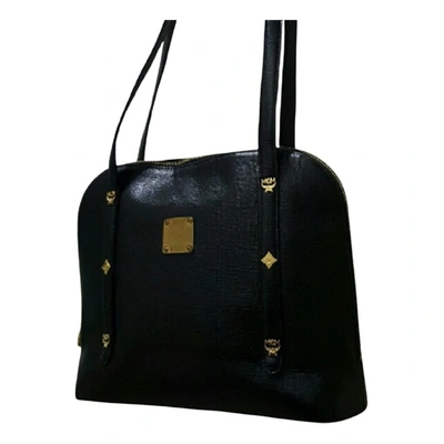 Pre-owned Mcm Leather Handbag In Black