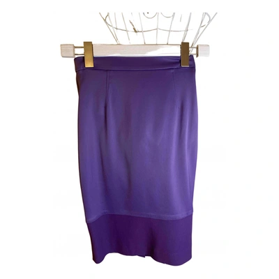 Pre-owned La Perla Silk Mid-length Skirt In Purple