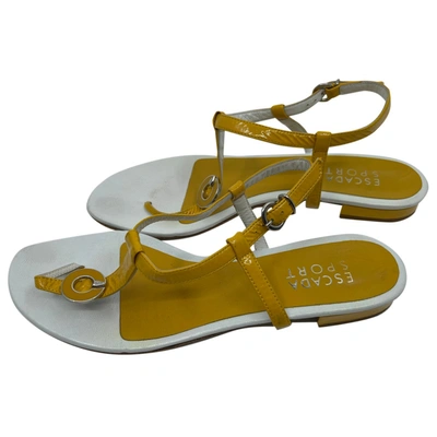 Pre-owned Escada Leather Sandal In Yellow