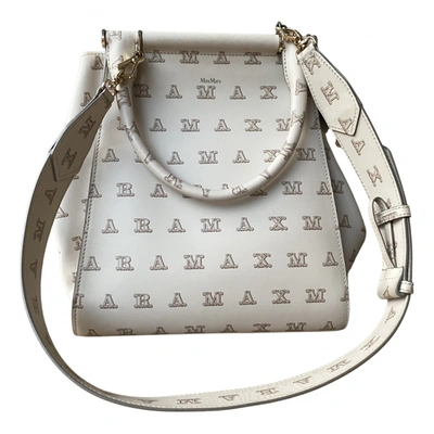 Pre-owned Max Mara Leather Handbag In Beige