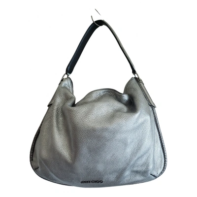 Pre-owned Jimmy Choo Leather Handbag In Silver