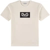 DOLCE & GABBANA DOLCE & GABBANA WHITE LOGO T-SHIRT,L4JTDMG7A8B