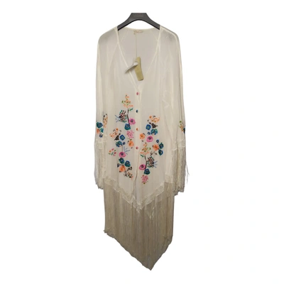 Pre-owned Anjuna Silk Mid-length Dress In Beige