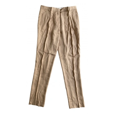 Pre-owned Lanvin Slim Pants In Beige
