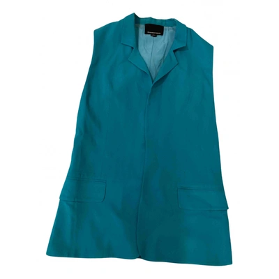Pre-owned Alexander Wang Silk Jacket In Turquoise