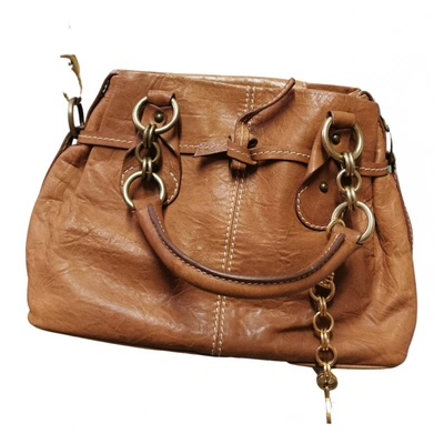 Pre-owned Escada Leather Handbag In Brown