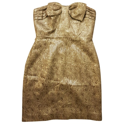 Pre-owned Laundry Mini Dress In Gold