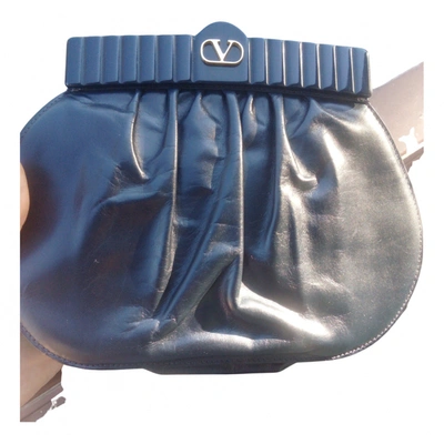 Pre-owned Valentino Garavani Leather Crossbody Bag In Blue