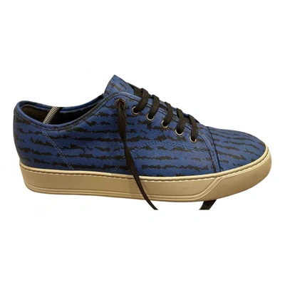 Pre-owned Lanvin Leather Low Trainers In Blue