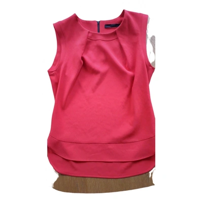 Pre-owned Karl Lagerfeld Red Polyester Top