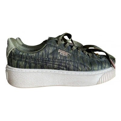 Pre-owned Puma Trainers In Green
