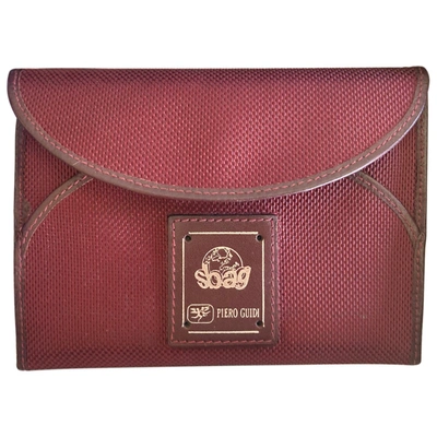 Pre-owned Piero Guidi Wallet In Burgundy
