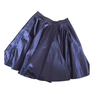 Pre-owned Maurizio Pecoraro Silk Mid-length Skirt In Blue