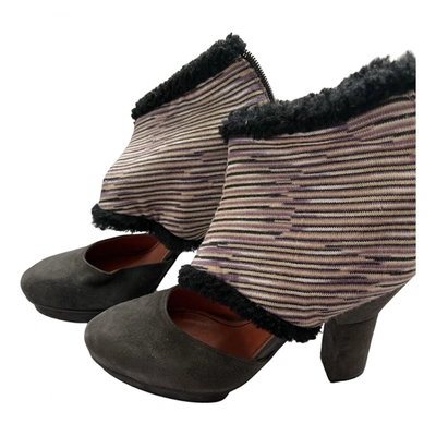 Pre-owned Missoni Ankle Boots In Grey