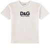 Dolce & Gabbana Kids' Boy's Contrast Logo Cotton T-shirt In White