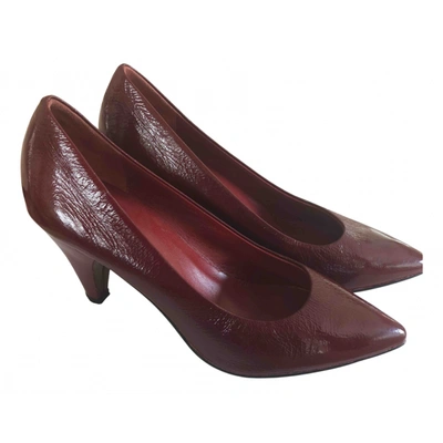 Pre-owned Marc By Marc Jacobs Patent Leather Heels In Burgundy