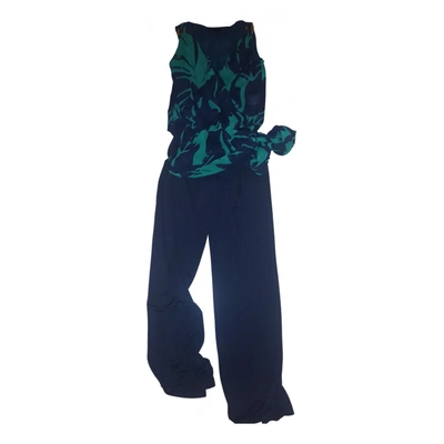 Pre-owned Luisa Spagnoli Silk Jumpsuit In Blue