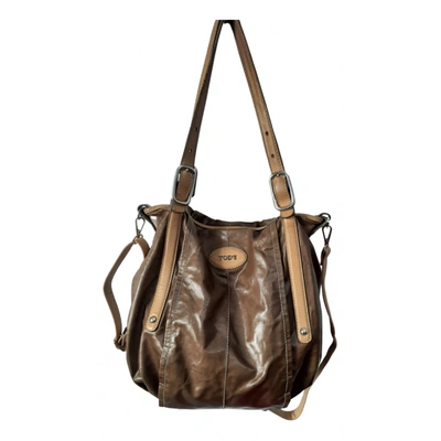 Pre-owned Tod's Cloth Handbag In Brown