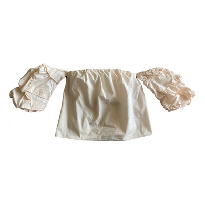 Pre-owned L'academie White Cotton Top