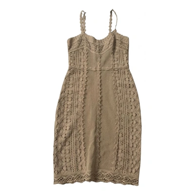 Pre-owned Burberry Mid-length Dress In Beige
