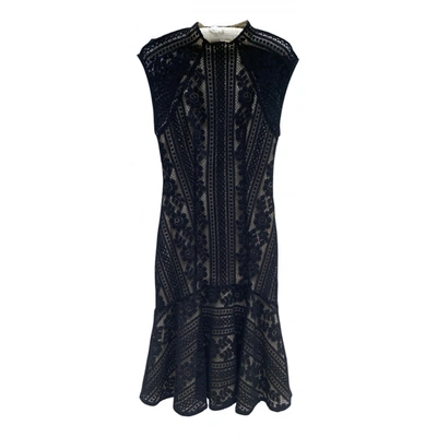Pre-owned Lover Lace Mid-length Dress In Black