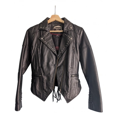 Pre-owned Pepe Jeans Leather Jacket In Black