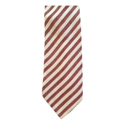 Pre-owned Givenchy Silk Tie In Burgundy