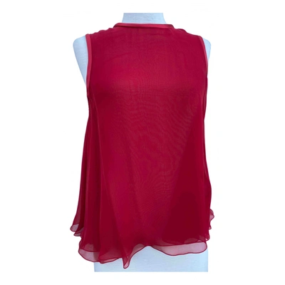 Pre-owned Dolce & Gabbana Silk Top In Red