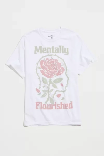 Urban Outfitters Mentally Flourished Tee In White