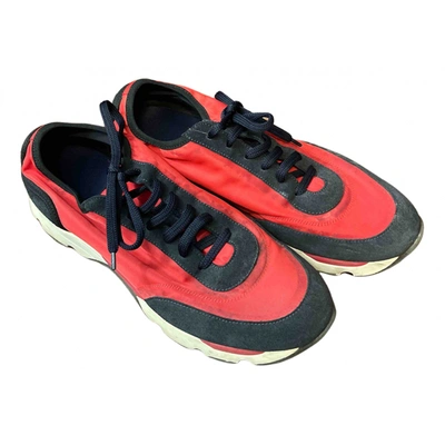 Pre-owned Marni Low Trainers In Red