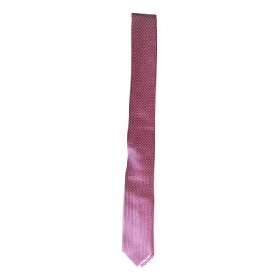 Pre-owned Dsquared2 Silk Tie In Burgundy