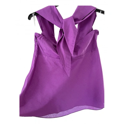 Pre-owned Hoss Intropia Purple Cotton Top