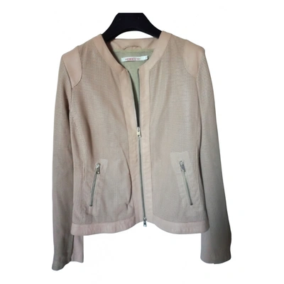 Pre-owned Kontatto Leather Jacket In Beige