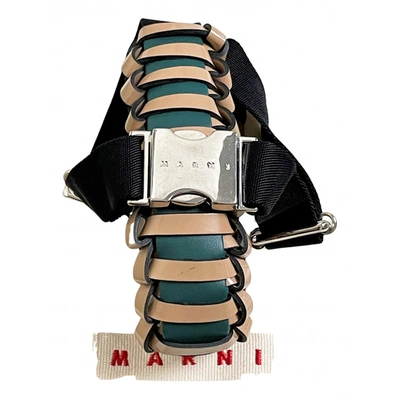 Pre-owned Marni Patent Leather Belt In Beige