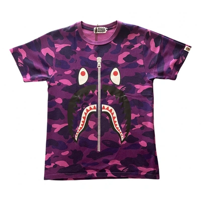 Pre-owned A Bathing Ape Purple Cotton T-shirt