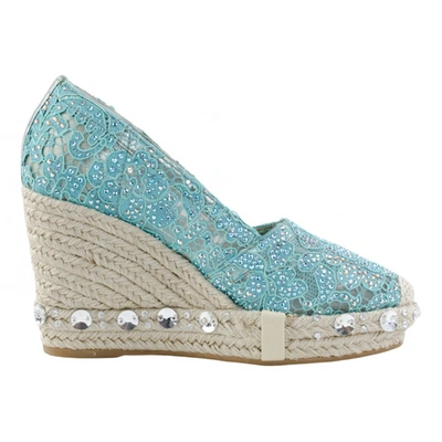 Pre-owned Le Silla Cloth Espadrilles In Turquoise