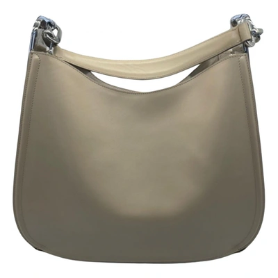 Pre-owned Ferragamo Leather Handbag In Beige