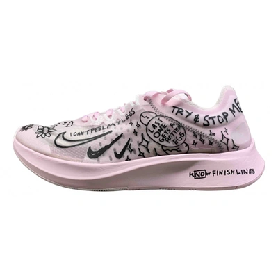Pre-owned Nike Zoom Fly  Cloth Low Trainers In Pink