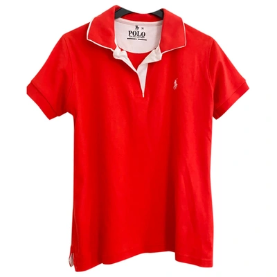 Pre-owned Polo Ralph Lauren Polo Rugby Manches Courtes Polo In Red