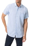 Rodd & Gunn Regular Fit Ellerslie Linen Camp Shirt In Cornflower
