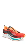 Saucony Endorphin Speed Running Shoe In Red/ Black