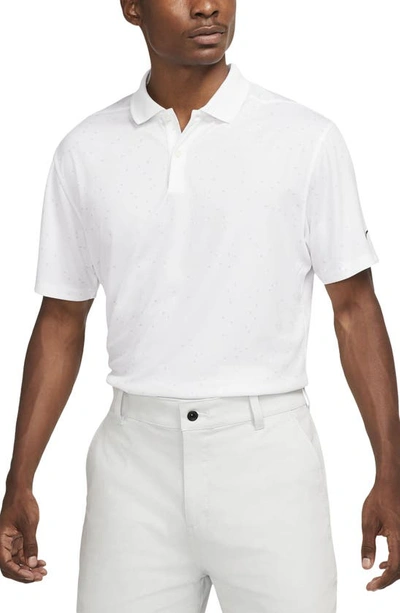 Nike Dri-fit Golf Polo In White/ Black