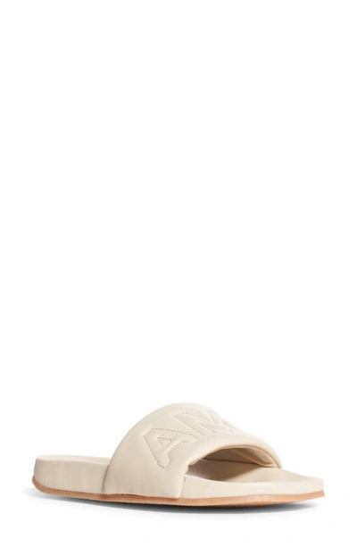 Ambush Quilted Logo Slide Sandal In White